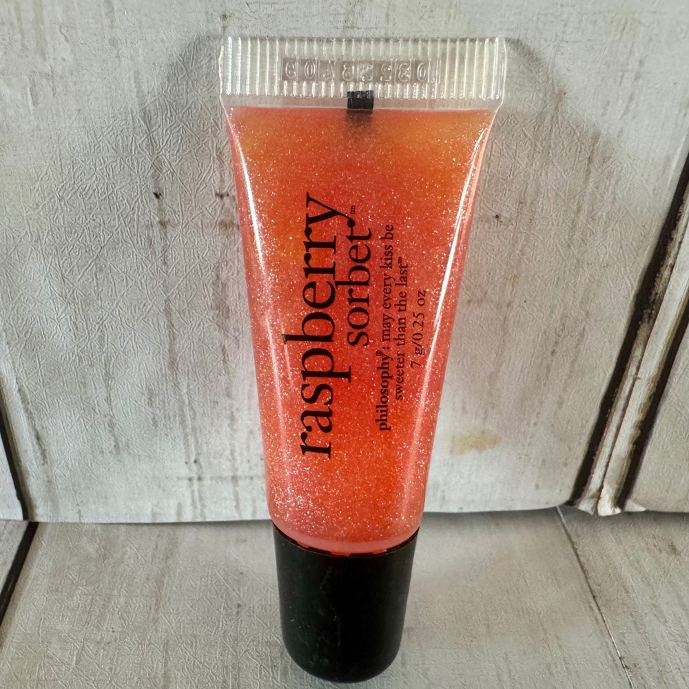 Philosophy Raspberry Sorbet .25 fl oz Flavored Lip Shine Shimmer Gloss 2009